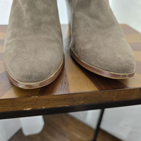 Nine West Mayley Block Heels Ankle Chelsea Boots Sz 8.5 Womens Stone Gray Taupe - Picture 4 of 16